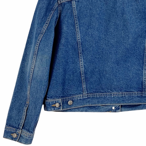 Izod Jeans Denim Jeans Trucker Jacket Medium Blue Wash - Picture 9 of 15